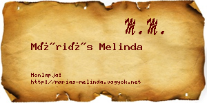 Máriás Melinda névjegykártya