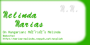melinda marias business card
